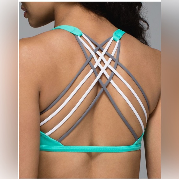 lululemon athletica Other - Lululemon Free To Be Bra (Wild) in Bali Breeze / Slate / White Size 4